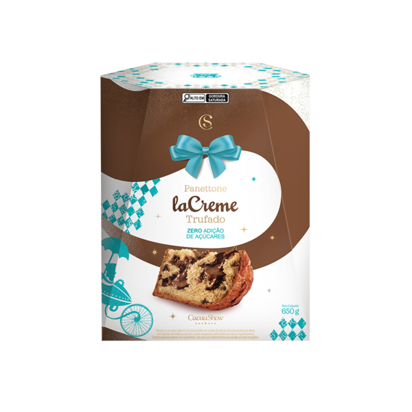 Panetone laCreme Zero Adi&ccedil;&atilde;o de A&ccedil;&uacute;car 650g
