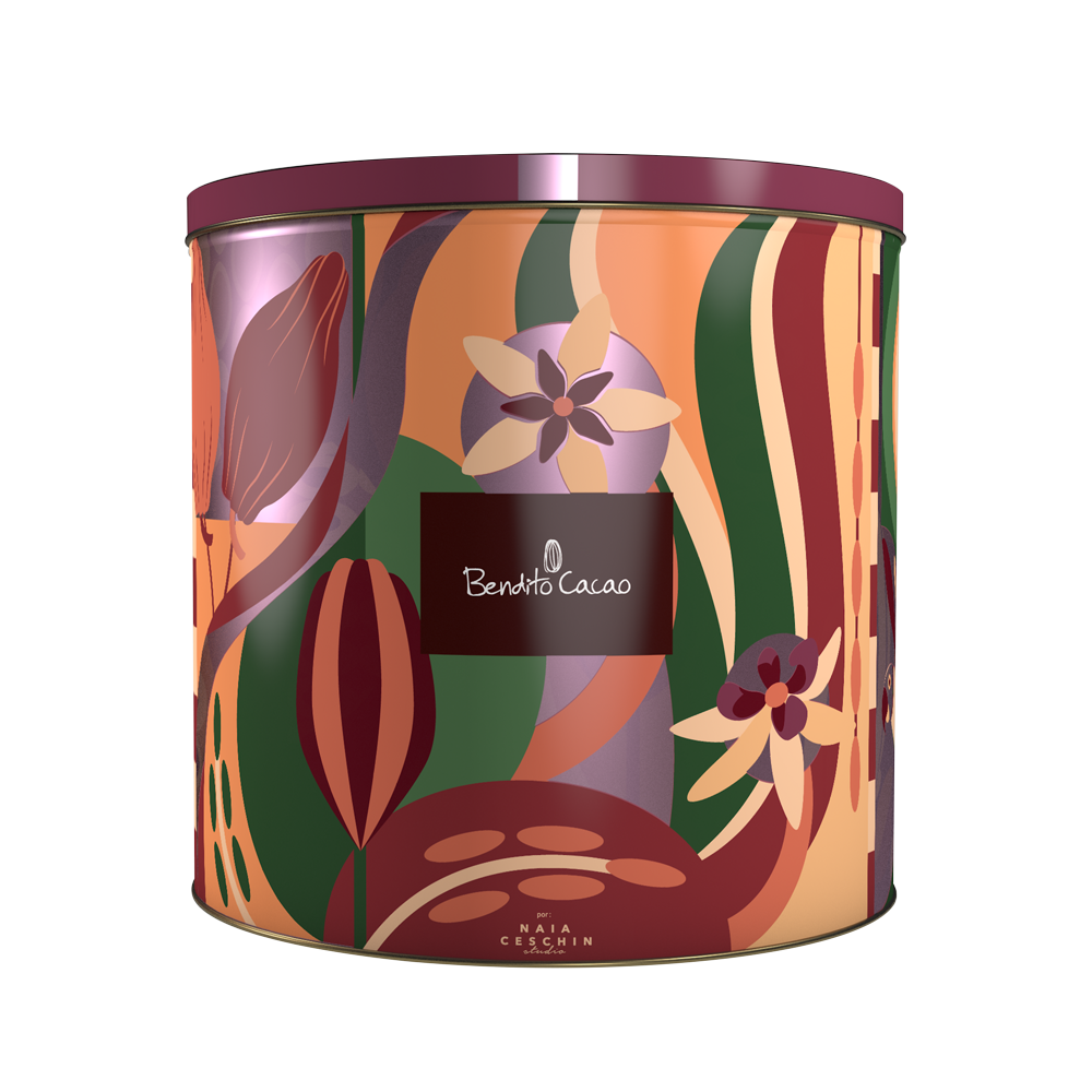 Panetone Bendito Cacao Geleia de Cacau Lata Rosa 1kg, , large. image number 1