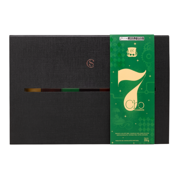 Caixa de Tabletinhos 7 Chocolates 350g
