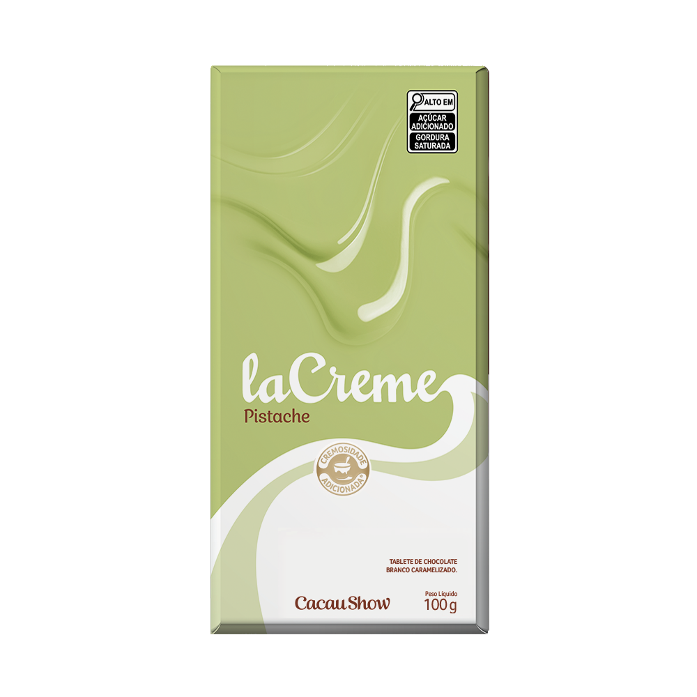 Tablete laCreme de Chocolate Branco com Pistache 100g, , large. image number 0