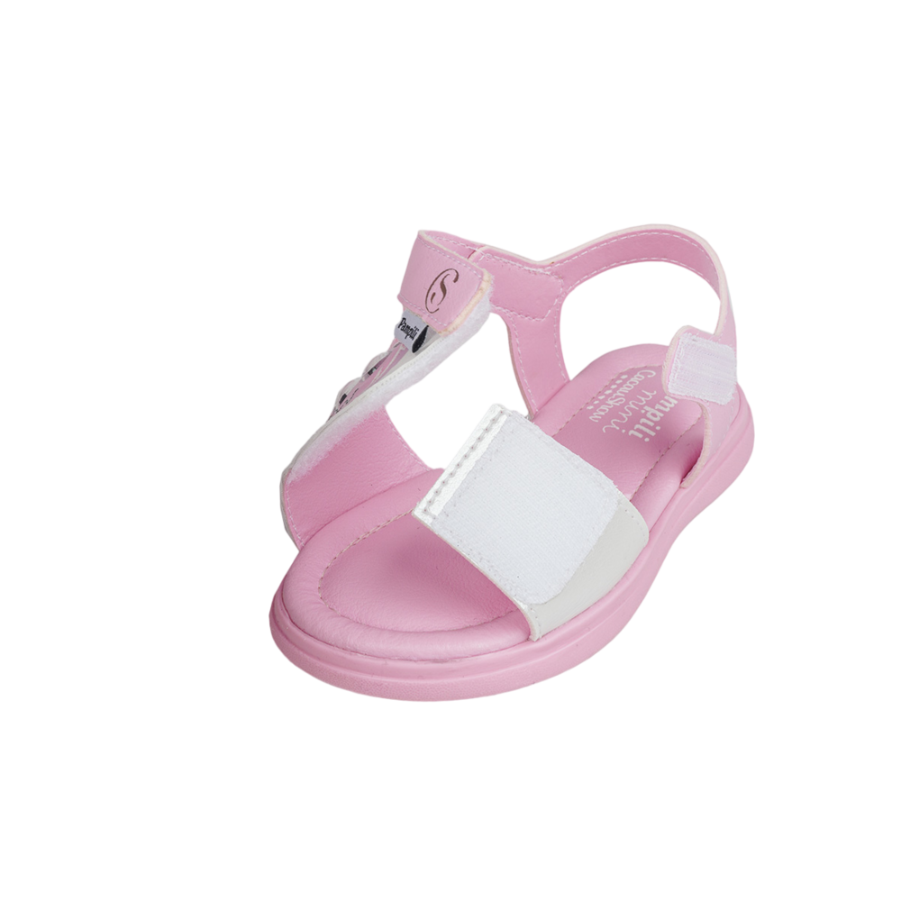 Sand&aacute;lia Infantil Pampili Chocomonstros Claudete Rosa, , large. image number 6