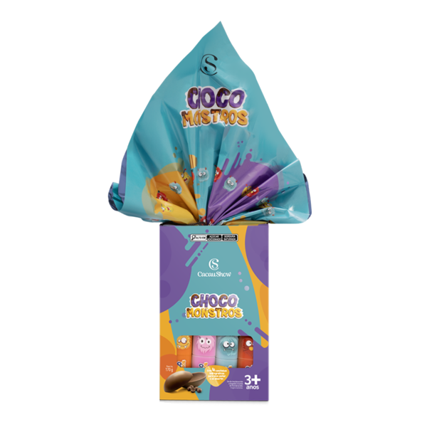 Ovo de P&aacute;scoa ao Leite Canetas Chocomonstros 170g