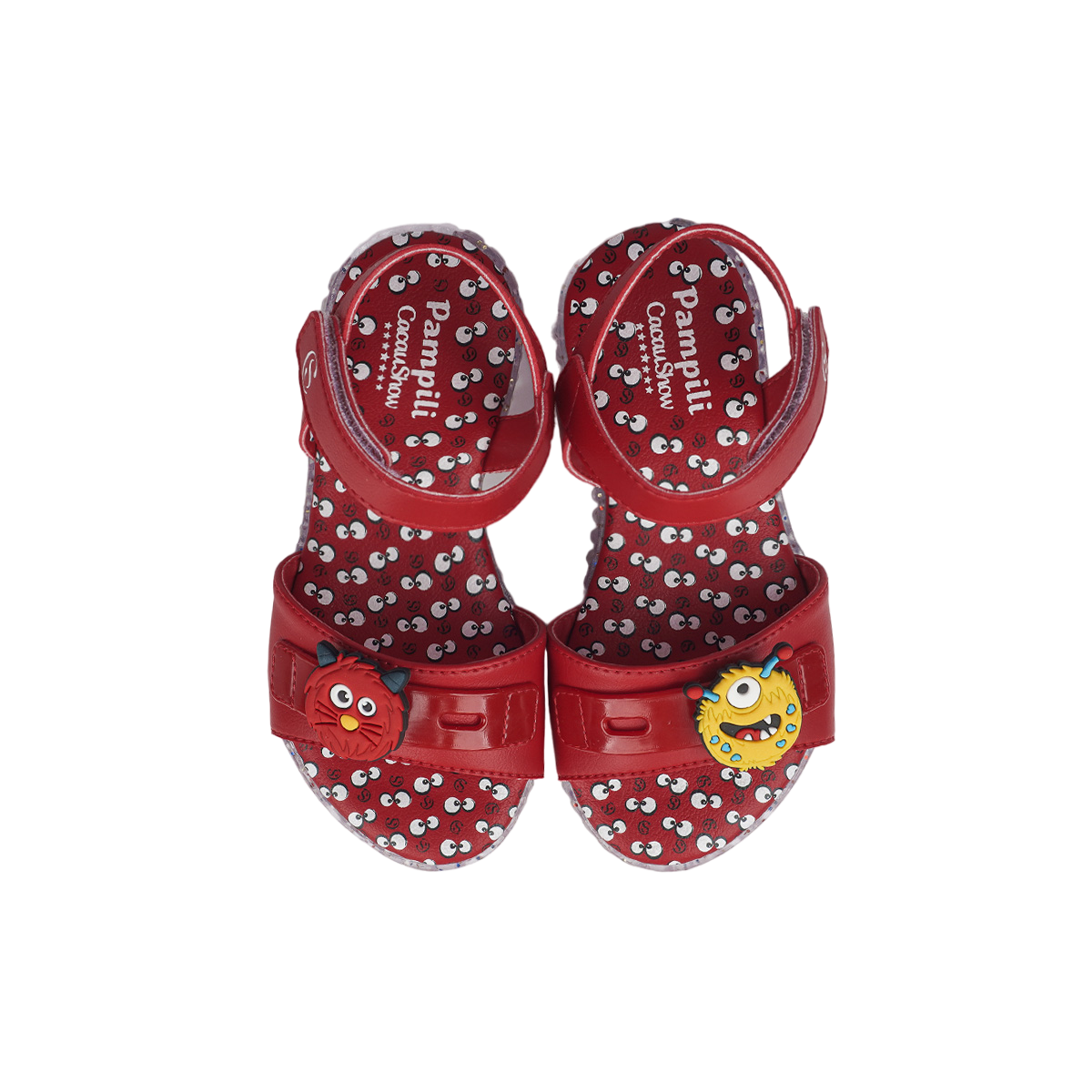 Sand&aacute;lia Infantil Pampili Chocomonstros Vermelha, , large. image number 5