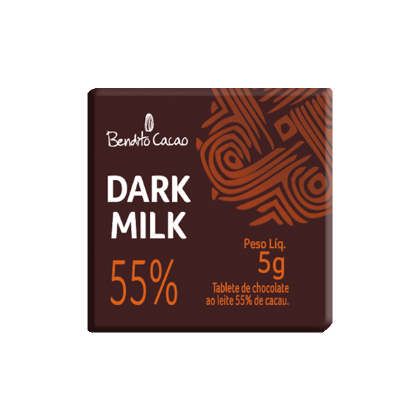 Tablete Dark Milk de Chocolate 55% Cacau 5g
