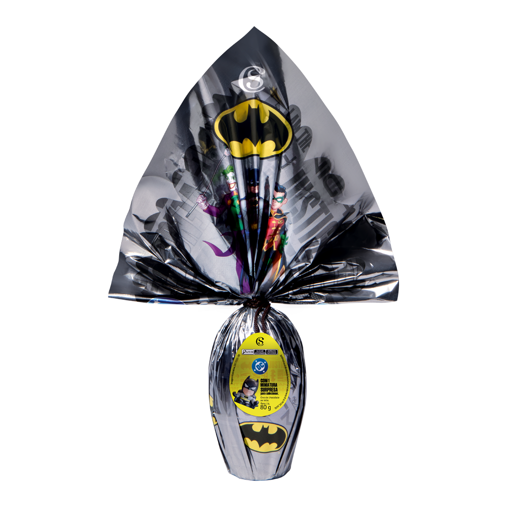 Ovo de P&aacute;scoa ao Leite Gogos Batman 80g, , large. image number 0