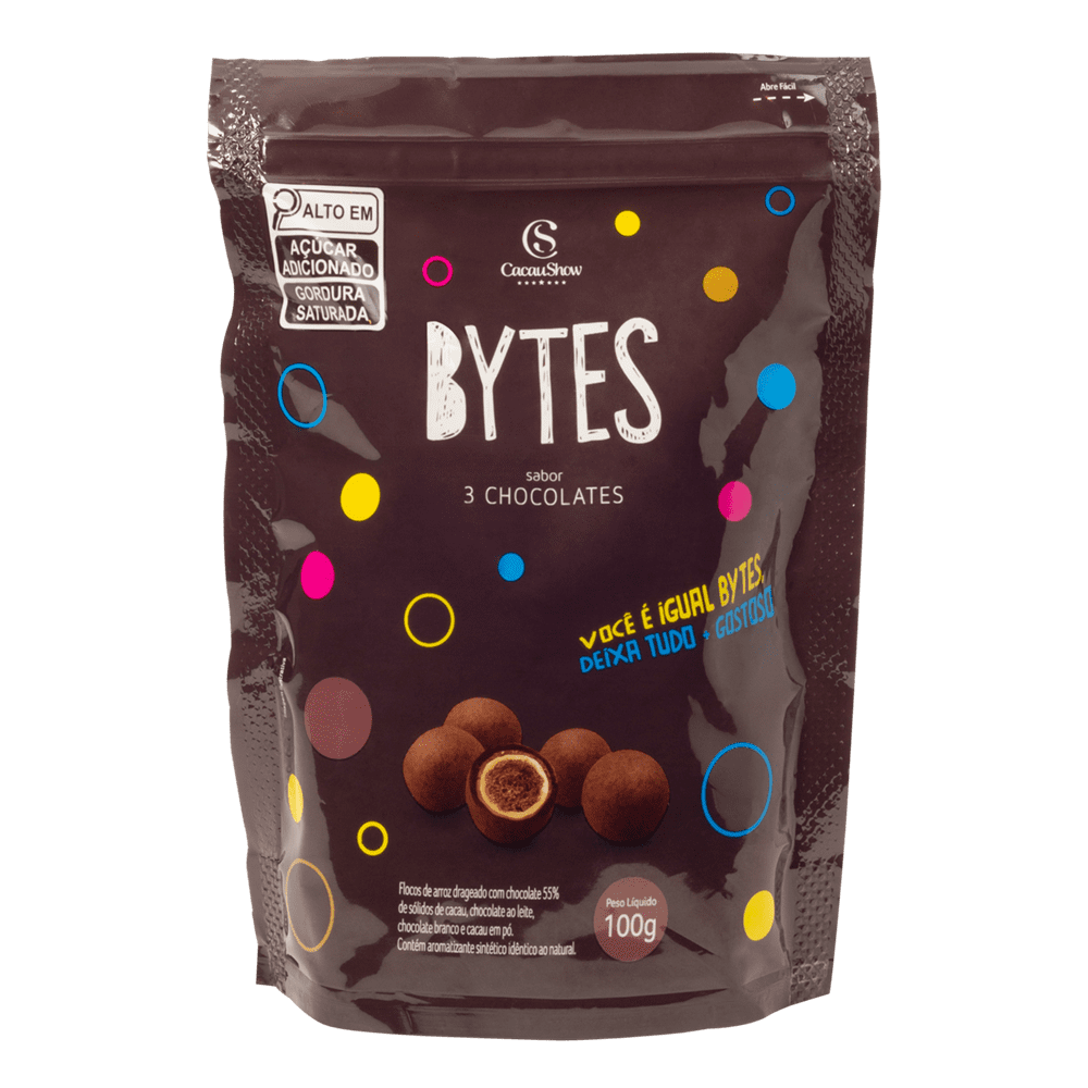 Drageado Bytes 3 Chocolates 100g, , large. image number 0
