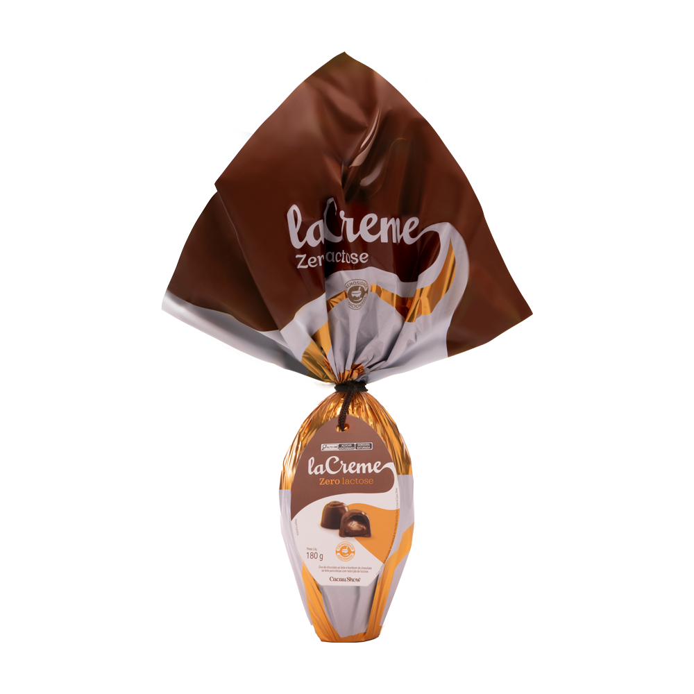 Ovo de P&aacute;scoa laCreme ao Leite Zero Lactose 180g, , large. image number 0