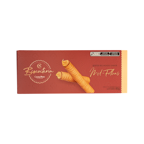 Wafer Biscoiteria Mil-Folhas 80g