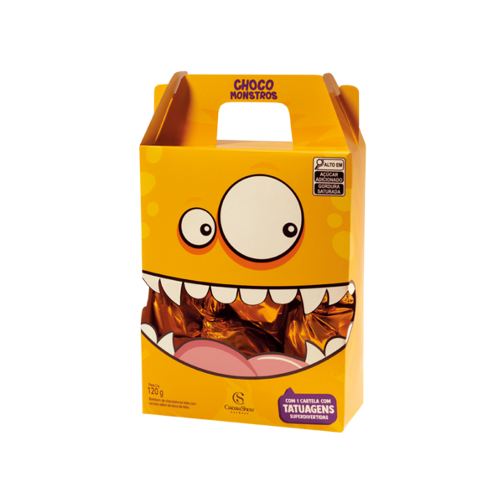 Caixa de Bombons com Tatuagem dos Chocomonstros 80g, , large. image number 0