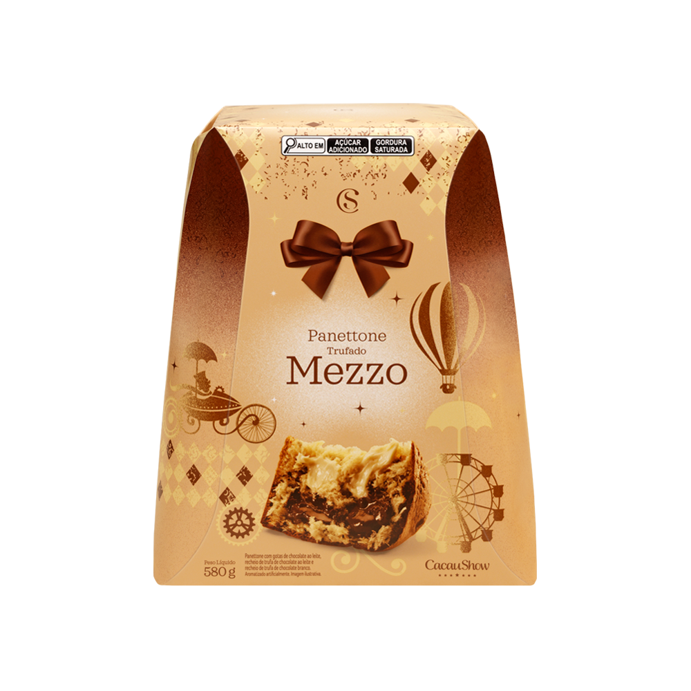 Panetone Trufado Mezzo 580g, , large. image number 0